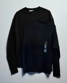 Weatherproof Vintage black fuzzy turtleneck sweater  NEW XL