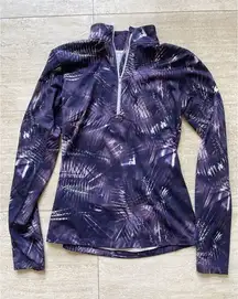 Nike Pro Warm Dri-Fit Half-Zip‎ Top in Purple Dynasty Bleach Lilac size L