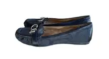 Coach  black canvas and leather  logo loafers