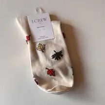 J.Crew Women's Cozy Multi-Color Fall Theme Leaves Boot Socks One Size NWT