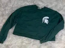 Michigan state university cropped long sleeve