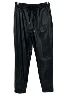 Studio Badgley Mischka Faux Leather Joggers With Side Pockets Size Small