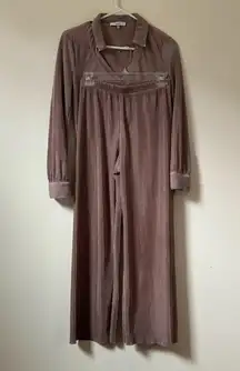 RO &DE Women’s Long Sleeve and Pajama Bottom Matching Lounge Set Sz XS