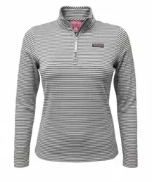 Vineyard Vines Gray White Striped sankaty Shep Shirt Size small