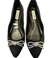 Steve Madden black with bow Elian ballet flats