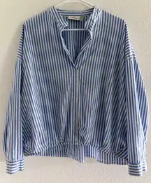 Vineyard Vines Top Womens Medium Blue White Cotton Beachy Coastal Preppy‎ Luxury