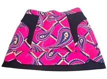 Womens colorful vintage romantic Five plus multicolor mini skirt size S.