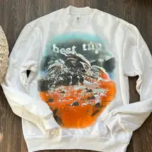 x Maison Meta Best Trip Crewneck in White