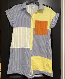 FRNCH Paris Striped and Patchwork Romper M