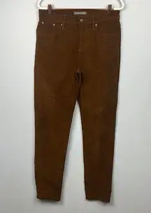 Garnet Hill size 4 brown skinny corduroy women's pants