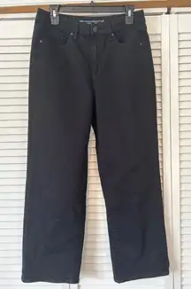 Chicos Black High Rise Straight Leg Jeans Womens Size US 8P/Chico 1P Denim Pants