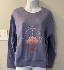 PACT 100% Organic Cotton Ombre Lotus Fleece Lined Slouchy Sweatshirt. 🪷large