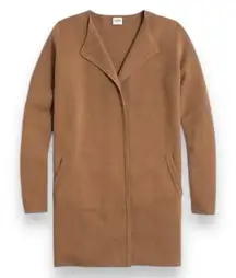 J. Crew Vanessa Sweater-Jacket Tan Camel Open Front Blazer Cardigan Size XXS