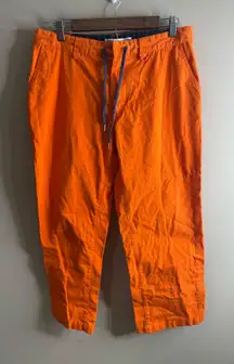 Tommy Hilfiger Orange women’s roll tab pants size 10