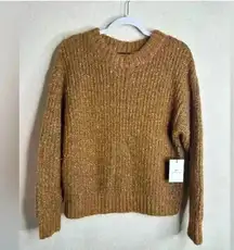 Something Navy Brown Long Sleeve cozy sweater 
size Medium