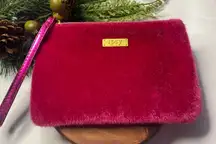 Ipsy Pink Faux Fur Clutch