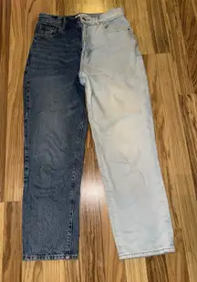 PacSun Women's 27 Half Bleached High Rise Straight Jeans