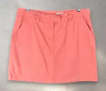 Halogen Denim Mini Skirt Women’s Size 6 Pink Coral Cotton Casual Y2K Summer Chic