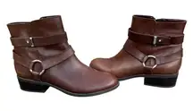 Lauren Ralph Lauren Women's Brown Margo Boots Leather Ankle Sz 7 B Brown