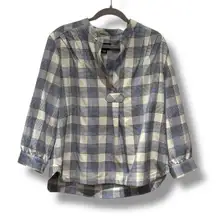 Pendleton Women's‎ Cottagecore 100% Virgin Wool Plaid Shirt Blue Plaid Check L