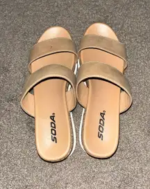 Tan Platform Sandals