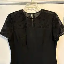 Short black dress with beautiful lace detailing