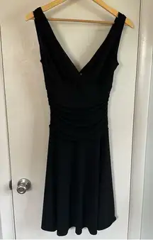Y2K 2000s Velvet Torch Black Cocktail Dress. Large.