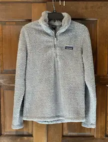 Patagonia Womens 1/4 Zip Pullover Gray Size M Sherpa  Sweater Mock Neck