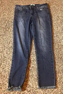 Altard State Women's Blue Denim Frayed Hem Cropped Jeans‎ Size 27