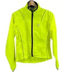 Pearl Izumi Womens Neon Yellow Cycling Jacket Lightweight High Visibility Small