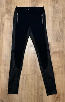 EXPRESS | Black Moto Leggings with Zipper Details