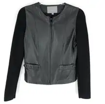 Classiques Entier Leather Wool Jacket Black XS