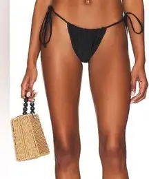 Frankies Bikinis Tia Eyelet Bottom In Black Sz S