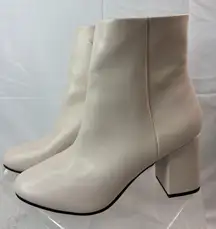 Altar'd State 10 Mallory Off-White Chunky Heeled Boots