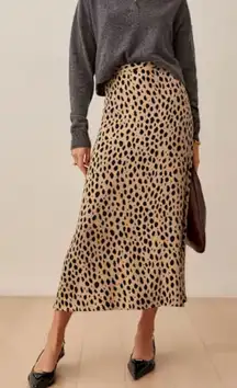 Reformation Bea Leopard Midi Skirt 2