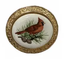 Vintage Crimson Crest The Cardinal Brooch Nature's Fashion Statement