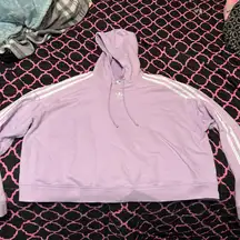 Adidas Lilac Hoodie with White Accents