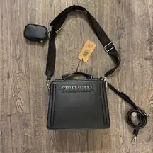 Steve Madden Black Bevelyn Crossbody Purse Bag With Pouch TikTok Viral NWT