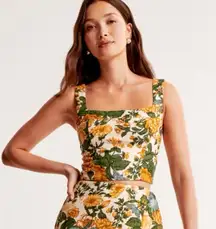 Abercrombie & Fitch Linen Blend Crop Top XS