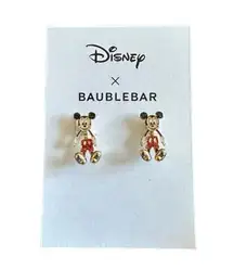 New Disney Baublebar Mickey Mouse Hugger Earrings