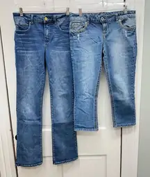 2 Maurices denim jeans and capri capris women's 10 everflex high rise