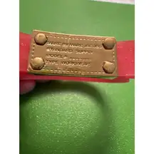 Marc by Marc Jacobs Red Bangle Rubber Gold Bow Glittery Costume Jewelry Bracelet