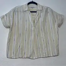 Madewell   Park Popover Cotton Shirt Casual Basic Classic Relaxed Fit SZ S