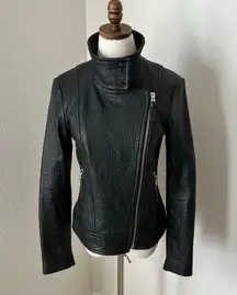 Mackage‎ Jacket Women S Black Lambskin Biker Soft EUC