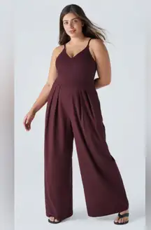 Halara Breeze Full Pocket Wide-Leg Jumpsuit – Burgundy
Size: XL