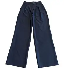 Princess Polly Archer Pants Navy Blue Wide Leg Trouser Pants Size 6 NWT