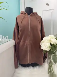 Brandy Melville Oversized Zip Up Hoodie