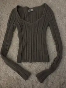 Hollister green long sleeve knitted