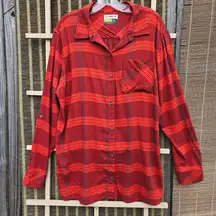 Women’s Magellan Flannel Boyfriend Adventure Gear Shirt XL