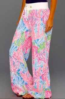 Lilly Pulitzer 🆕NWT  Pant in Turquoise ‘Lets Cha Cha’ Print XL